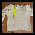 SheIn Tan Oversized longsleeves Ruffled Sweater w/bag - Size Medium. Photo 7