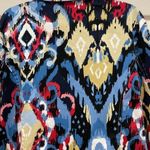 Erin London  Red & Blue Abstract Ikat Zip Up Jacket Photo 4