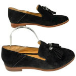 Franco Sarto Franco Sarto Women's Black Classy Chic Slip-on Suede Tassel Hadden Loafers 9M Photo 2