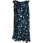 Agua Bendita x Target Women's Navy Blue Deep Sea Print Wrap Midi Skirt Size 2X Photo 3