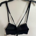 Shade & Shore  Women's 34B Bikini Top Black Push-Up Double Strap New Photo 11