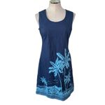 Disney Store Tiki Kingdom Sleeveless Dress Navy Blue Round neckline Size 10 Photo 0