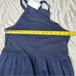 Madison & Berkeley Size M Navy Blue Midi Tank Dress Neutral Layering Minimalist Photo 9