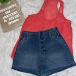 No Bo archer women loose wide leg high waist cuffed denim shorts jean size 7/9 Photo 1