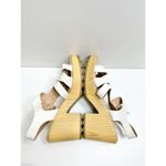 Dr. Scholl’s Sandals Size 9.5 White Leather Open Toe Platform Shoes Buckle Photo 6