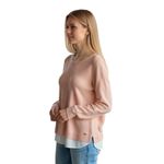 Calvin Klein ‎ Peach Scoop Neck Textured Shirttail Sweater LARGE Pastel Cottage Photo 2