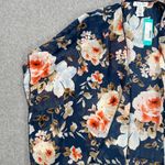 Emory park Open Front Kimono Duster Cardigan Women's XS Sheer Blue Floral New Photo 2