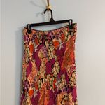 vintage ankle length fun patterned skirt made in india size 8 Photo 3