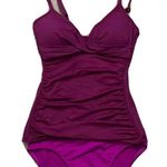 Ralph Lauren Womens Swimsuit 2pcs Sz 4 Underwire Over The Shoulder Tankini $145 Pink Photo 0