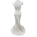 Lulus  Forever Beloved Classic White Lace Cap Sleeve Mermaid Maxi Dress Size XS Photo 6