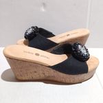 Lindsay Phillips Black Devon Wedge Sandals-Size 7-Interchangeable Clips-Lalita Photo 4