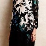 Maeve Anthro  black floral shift dress small Photo 0