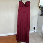 House Of CB L D-DD 'Marcella' Berry pleated georgette maxi dress NWOT Photo 4