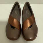 Clarks Vailee Pine Metallic Grey Pewter Bronze Mary Jane Ballet Flat Size 5 Photo 1