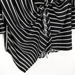 Storia  Mini Wrap Shirt Dress Black with White Stripes Size Small NWT Photo 5