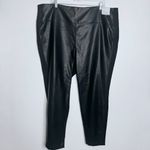 Calvin Klein NWT Size Faux-Leather Front Leggings Compression Stretch Black 2X Photo 2