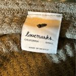 Green Waffle Knit Sweater V Neck with Tie Knot Photo 2