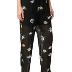 Ganni Dainty Georgette floral print sheer wide leg pants EU size 36 Photo 27