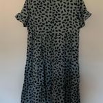 Amazon Women’s Small Green Navy Spotted Animal Print Midi Tiered Dress Photo 3