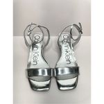 Calvin Klein Sandals Womens Size 5 Silver Belma Strappy Dress Open Toe Heels Photo 3