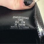 ZARA  Lug Sole Horse Bit Patent Loafers Womens 7.5 Black Photo 4