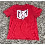 Ohio clothing Women's Red short sleeve Ohio with animal prints‎ shirt size large Photo 0