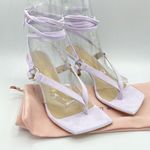 Stuart Weitzman  Lalita sandals Suede leather Size 6.5 Square Toe tie up Photo 0