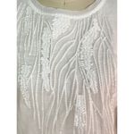 NWT White on White Summer Dress Maxi Yi jia Womens S/M Wedding Cruise Beach Size M Photo 2