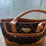 Baby Phat  NEW Logo Print Faux Leather Tote Bag Gold Studs Photo 14
