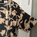 Maison Du Soir Kimono NWT Robe Gold Floral Size Small/Medium Yellow Photo 5
