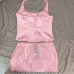 White Fox Boutique  Set Light Pink, Bustier Medium and Sequin Skirt Small Photo 10