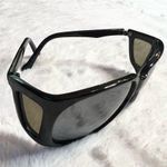 American Vintage Black Sunglasses Sun Shield Wraparound Oversized Photo 1