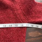 ZARA Knit mohair wool crochet Burgundy V-Neck Sweater S Photo 9