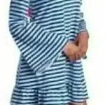Philosophy Striped Blue and White Cotton Dress Small Photo 0