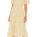 Free People Yellow Floral Midi Dress Photo 3
