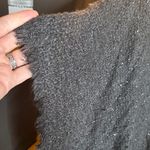 Elegant Black Metallic Silver Women's Sweater Wrap Poncho One Size Size undefined Photo 3