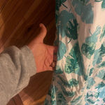 J.Crew Women’s XS Palm Leaf Print Cotton Sleeveless Maxi Dress Photo 3