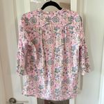 Roberta Roller Rabbit  Long Sleeve Blouse Size Medium Color Pink White Photo 2