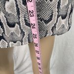 EXPRESS Shirt Size S Animal Print Snake Button Front Tab Sleeve Blouse V-Neck Photo 14