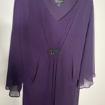 Connected Apparel Women’s Purple Special Occasion Dress Batwing Loose Long Sleeves Size 10 Photo 1