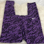 Nike Women’s logo purple/black leggings M Photo 1