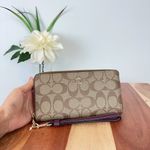 Coach NWT Long Zip Around Wallet In Signature Canvas Photo 1