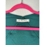 Free People Square Neckline Cross Back Cropped Thermal Sweater Top Green Size XS Photo 1