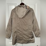 Saphirose Trench Coat Style Full Zip Hooded Rain Jacket Beige M Tan Size M Photo 4