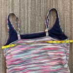 Lands End Swim Dress Striped One Piece Swimsuit Swimdress 12 Pink Photo 7