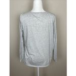 Just Breathe Front Lace Up Tee Shirt Women's Size Large Gray Photo 1