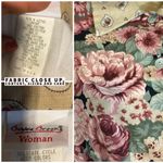 BOBBIE BROOKS WOMAN VINTAGE 1990'S BEIGE & PINK FLORAL PRINT BUTTON DOWN (14) Photo 8