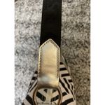 LeSportsac Everyday Shoulder‎ Purse Bag Black White Silver Stripe Hobo Preppy Photo 5