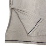 Free People  Annie Ribbed Collared V Neck Top-Tunic Sz M Cream Oversize Boho EUC Photo 6