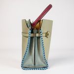 Tory Burch Lee Radziwill Whipstitch Double Bag Medium Leather Tote w/ Dust Bag Photo 3